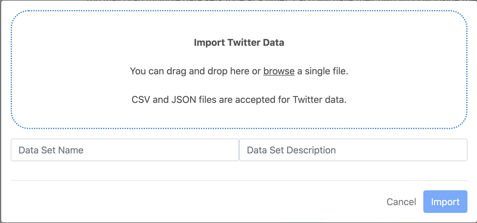 Import pre-exist Data