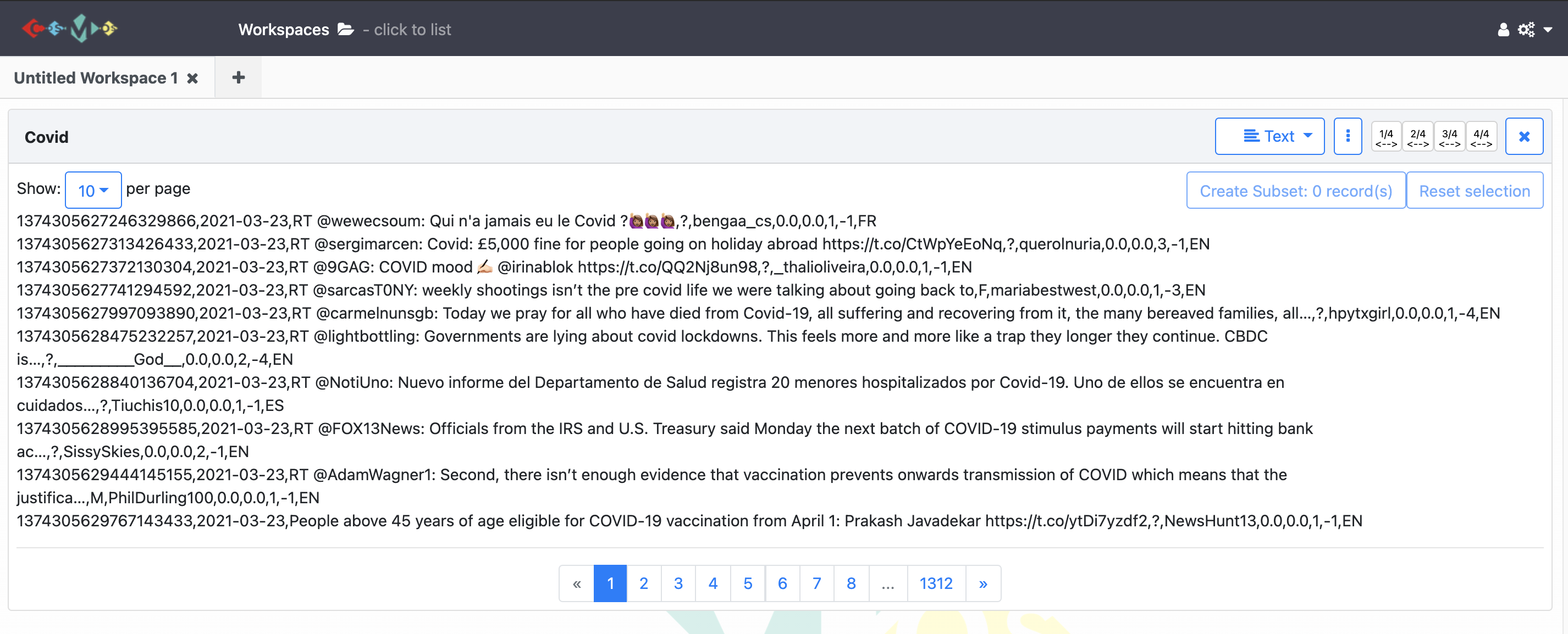 Text view